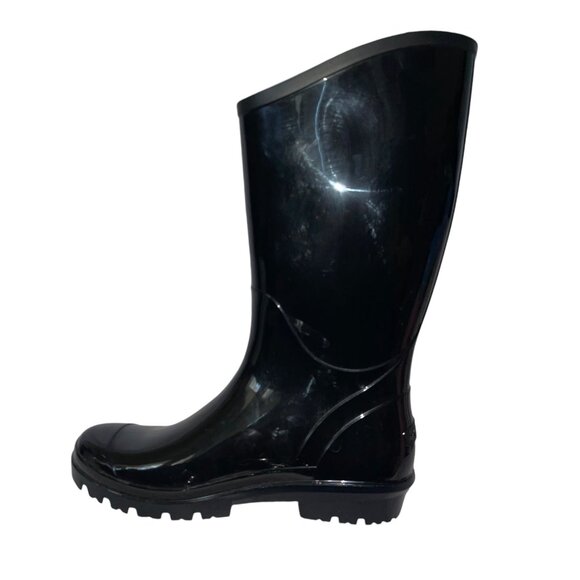 Columbia Sportswear Tall Black Rain Boots Womens 9 Rubber Slip On Barely Used - Picture 4 of 10
